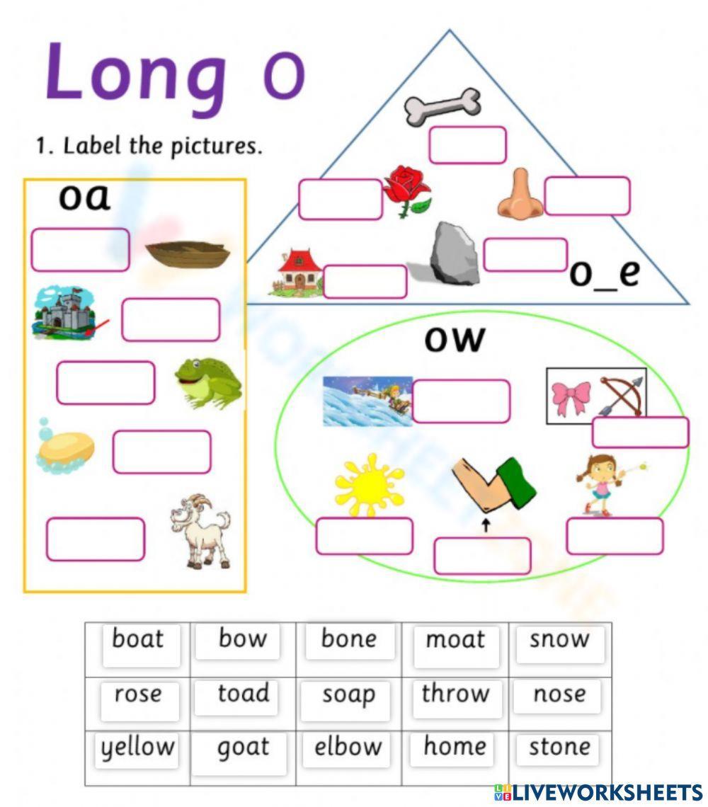 Free Printable Long O Worksheets