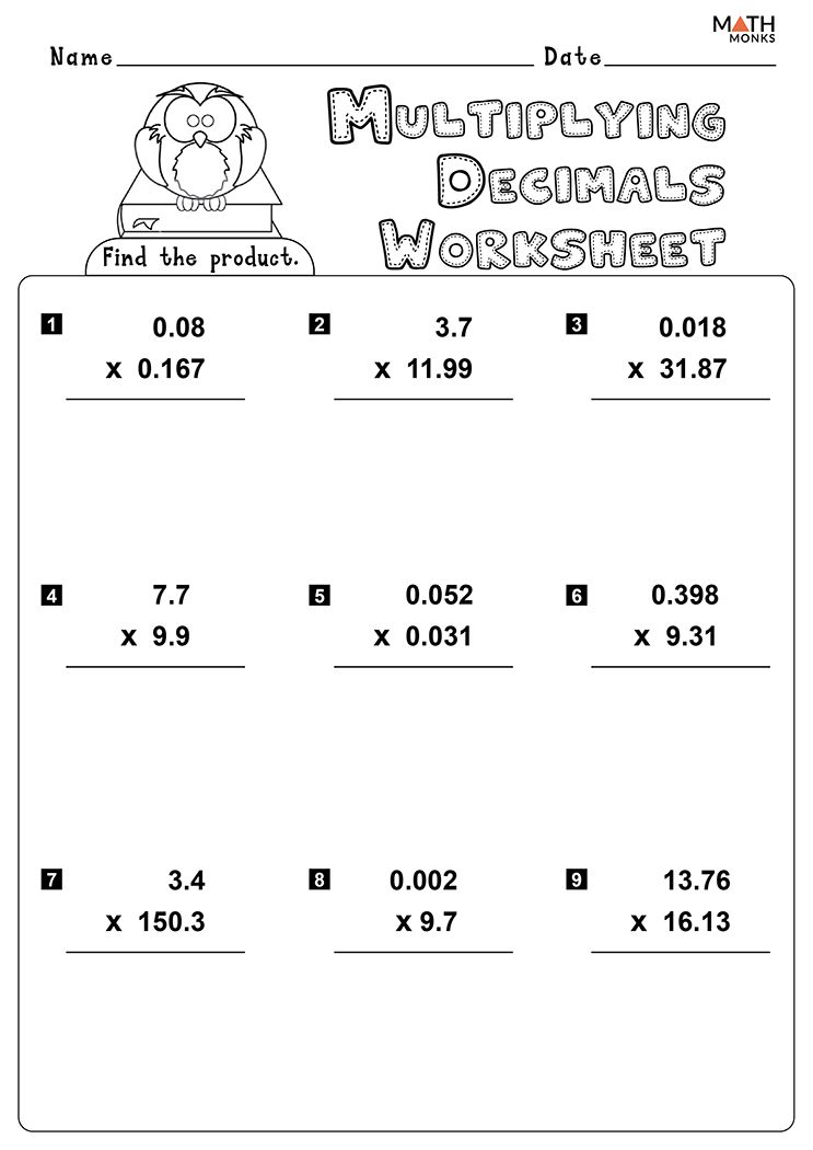 Free Printable Multiplying Decimals By Whole Numbers Worksheets Splashlearn