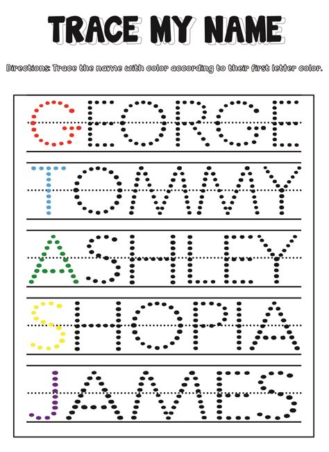 Free Printable Name Tracing Pdf