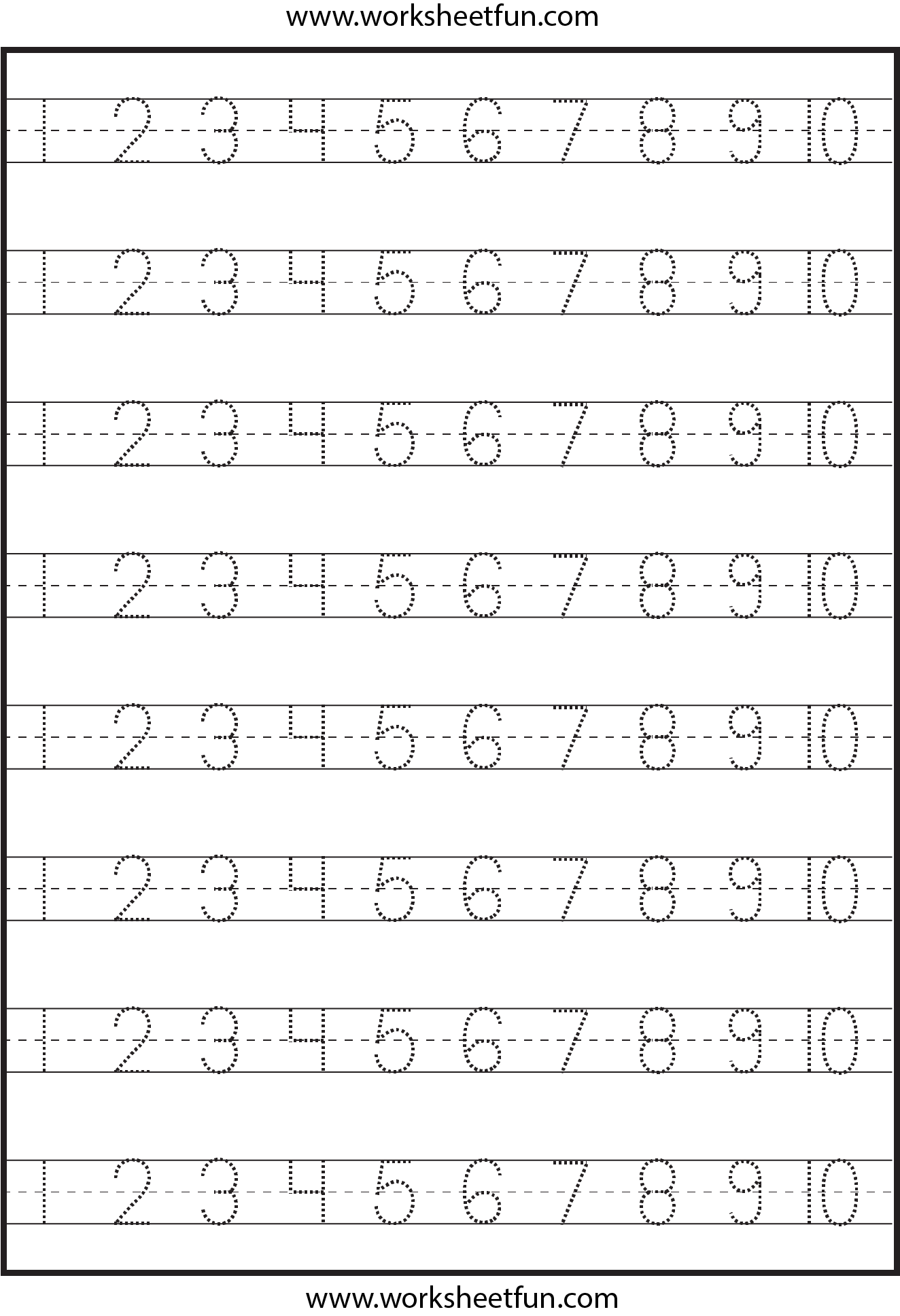 Free Printable Number 1 10