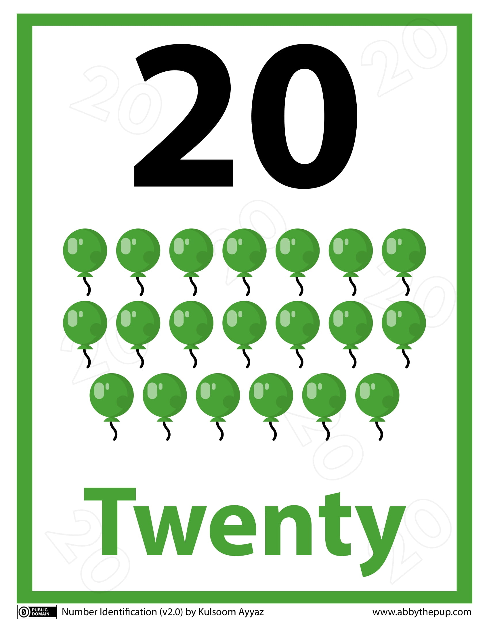 Free Printable Number 20 Twenty Worksheets For Kids Pdfs