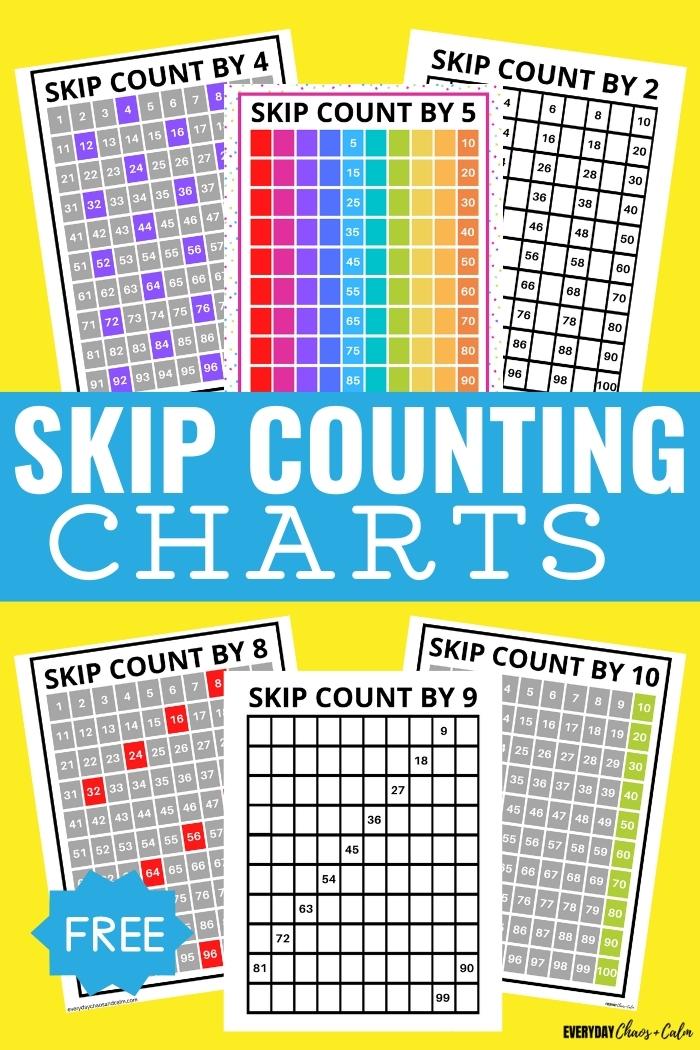 Free Printable Number Charts And 100 Charts For Counting Skip