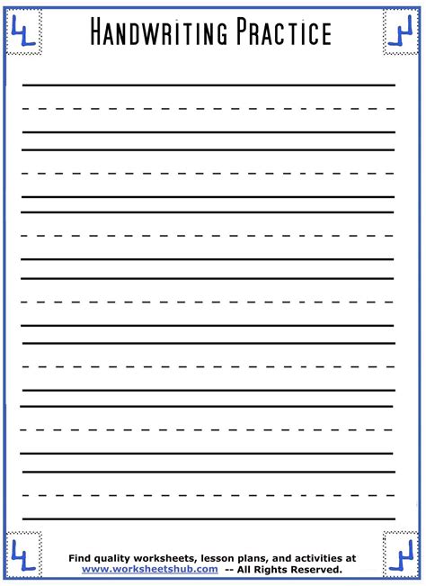 Free Printable Printing Practice Sheets