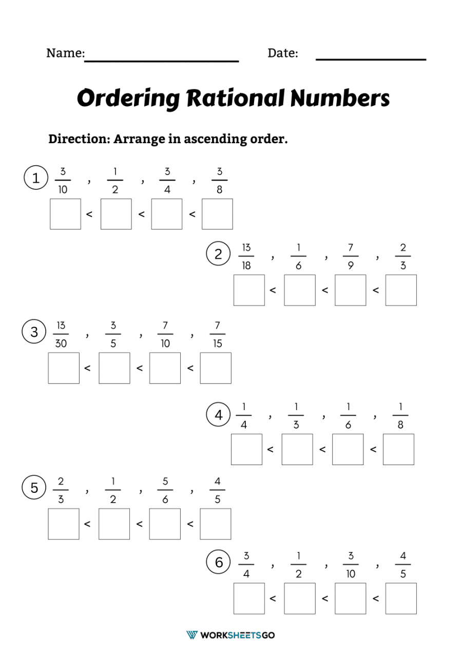 Free Printable Rational And Irrational Numbers Worksheets Worksheets