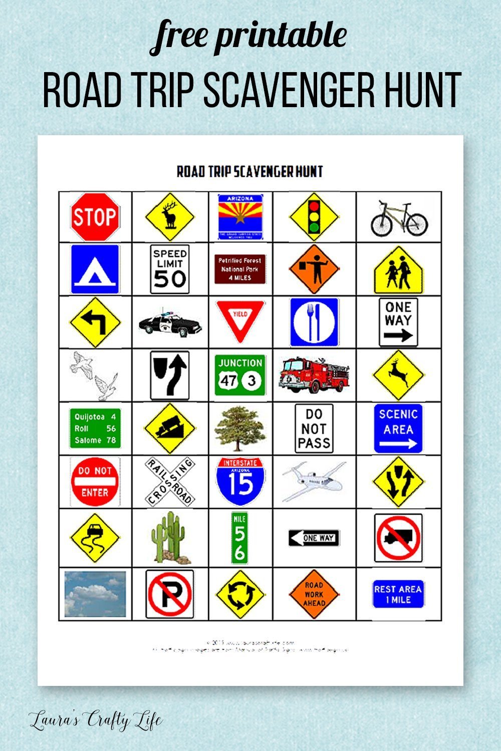 Free Printable Road Trip Games For Kids I Spy Paper Trail Design