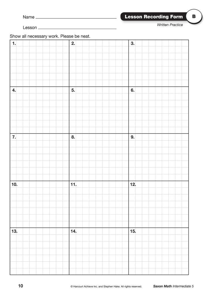 Free Printable Saxon Math Worksheets Free Download Goodimg Co