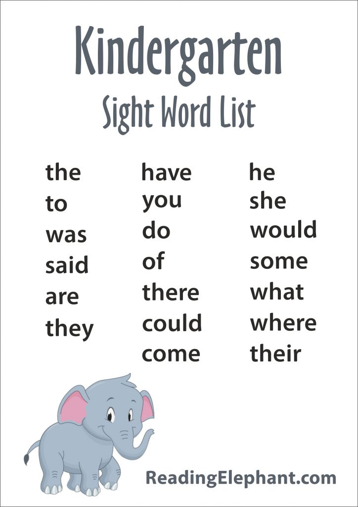 Free Printable Sight Word