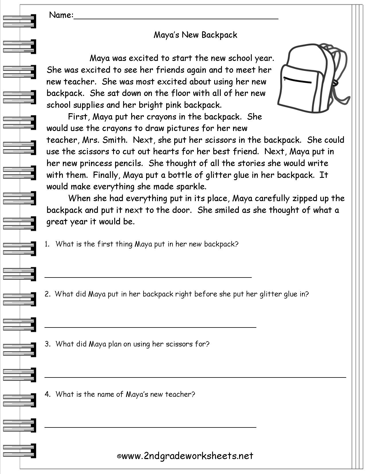 Free Printable Stories For 4Th Graders Free Printable