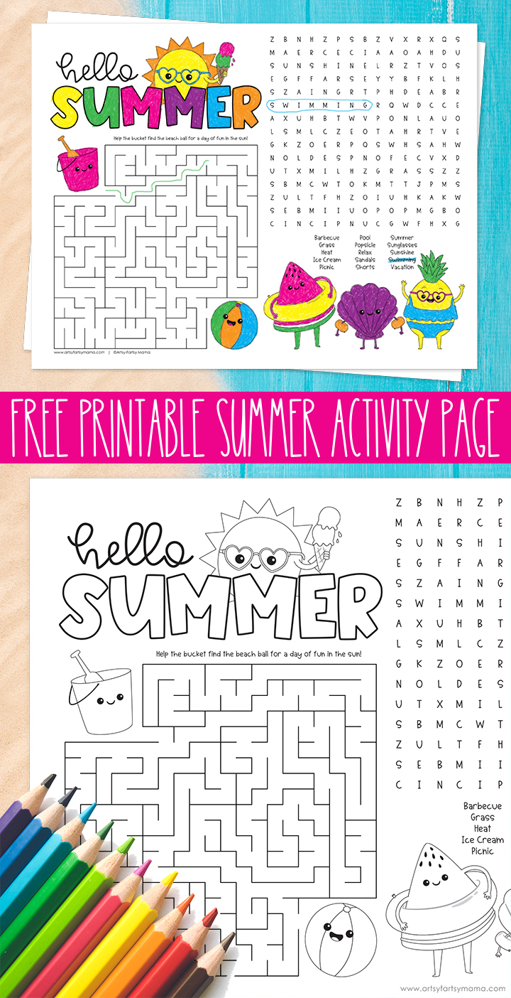 Free Printable Summer Worksheets For Kids