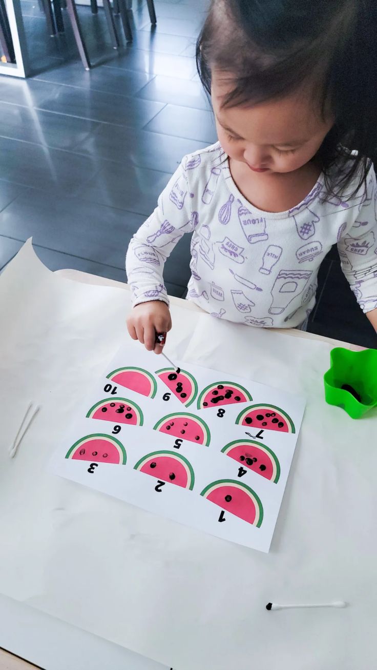 Free Printable Watermelon Seed Counting Learning From Playing