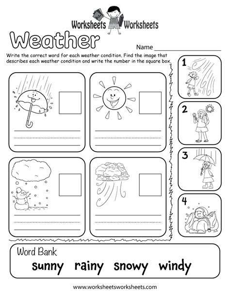 Free Printable Weather Worksheets