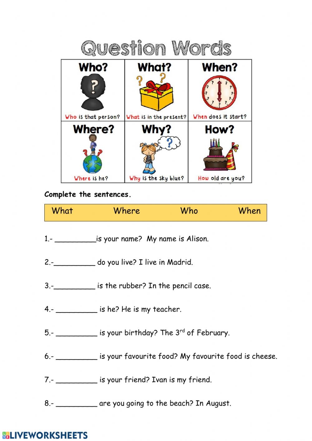 Free Printable Wh Questions Worksheets For Autism Kidsworksheetfun