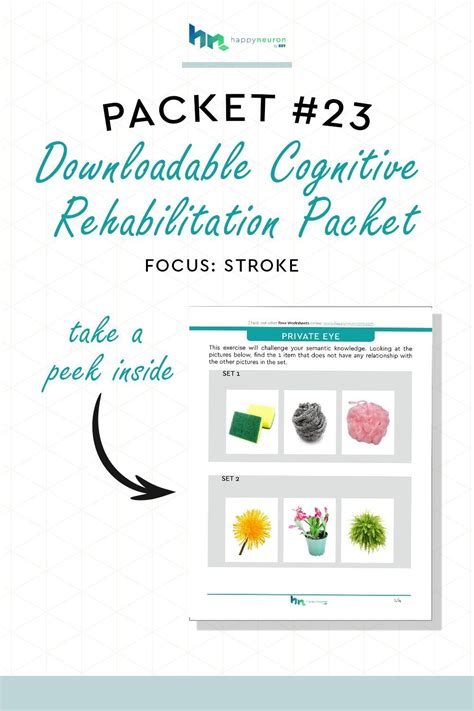 Printable Worksheets for Stroke Recovery and Rehabilitation