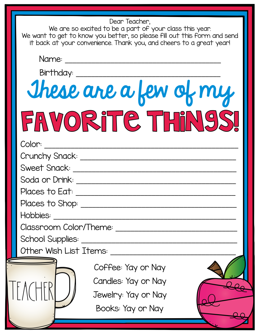 Free Printables For Teachers