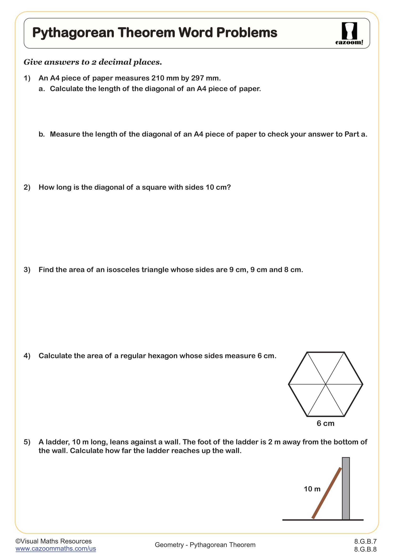 Free Pythagorean Theorem Practice Problems Worksheet Download Free Pythagorean Theorem Practice