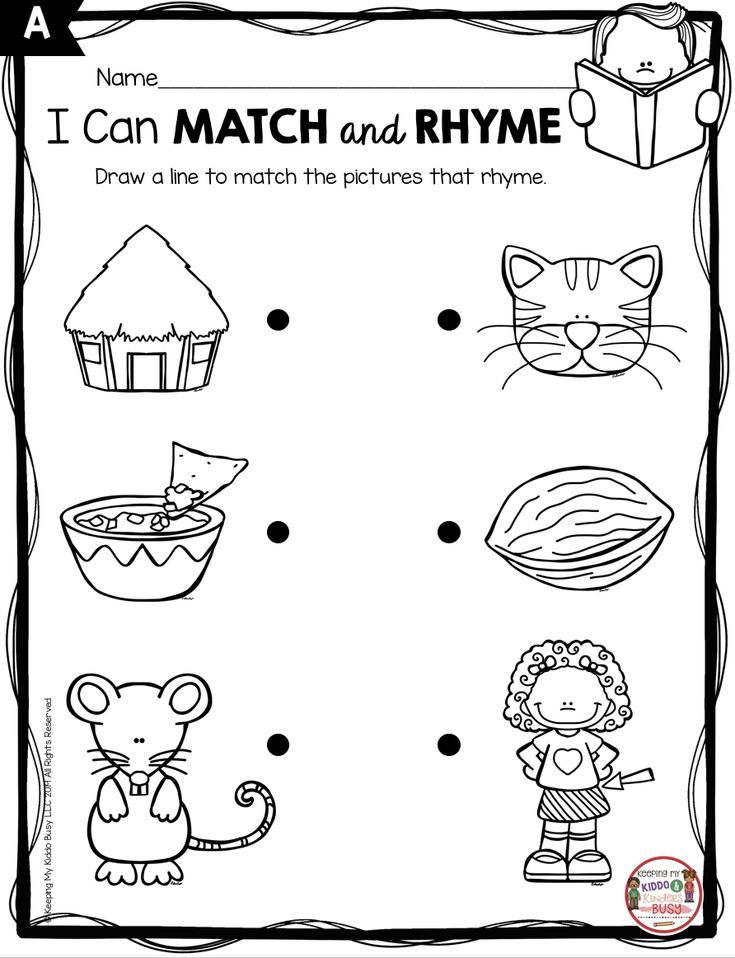 Free Rhyming Activity And Booklets For Kindergarten And First Grade