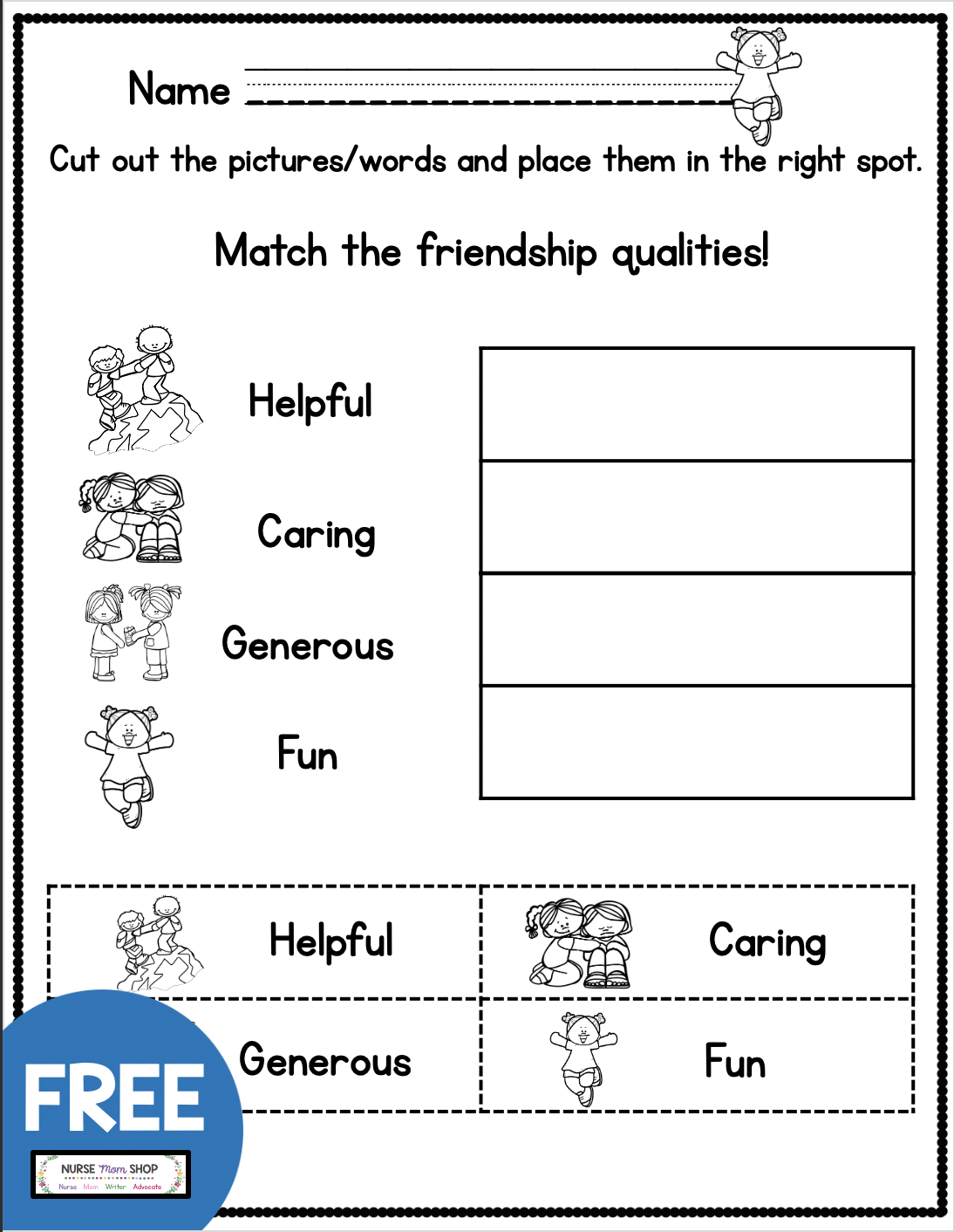 Free Social Skills Worksheets Primary Resources