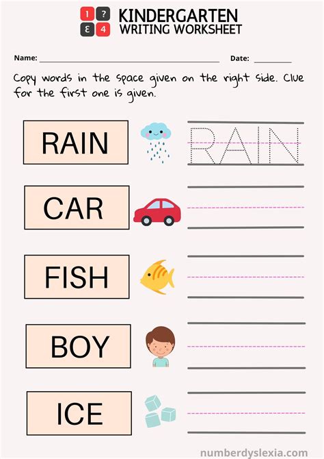 7 Free Worksheets for Kindergarten Fun