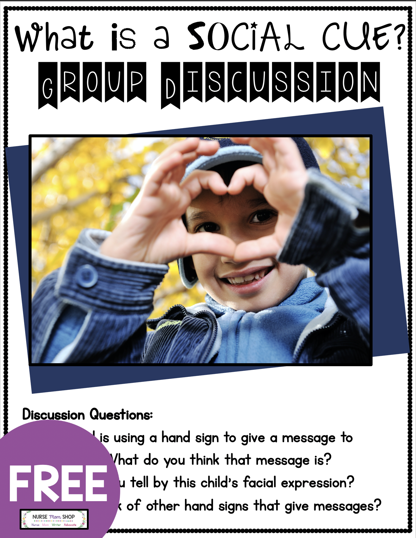 Freebie Recognizing Social Cues Printable Social Emotional Learning