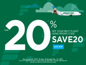 Frontier Flight Promo Code Deals