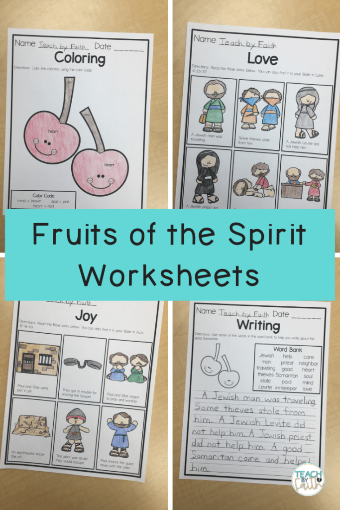 Fruits Of The Spirit Worksheets