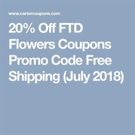 Ftd Coupon Code 2022 At Amanda James Blog