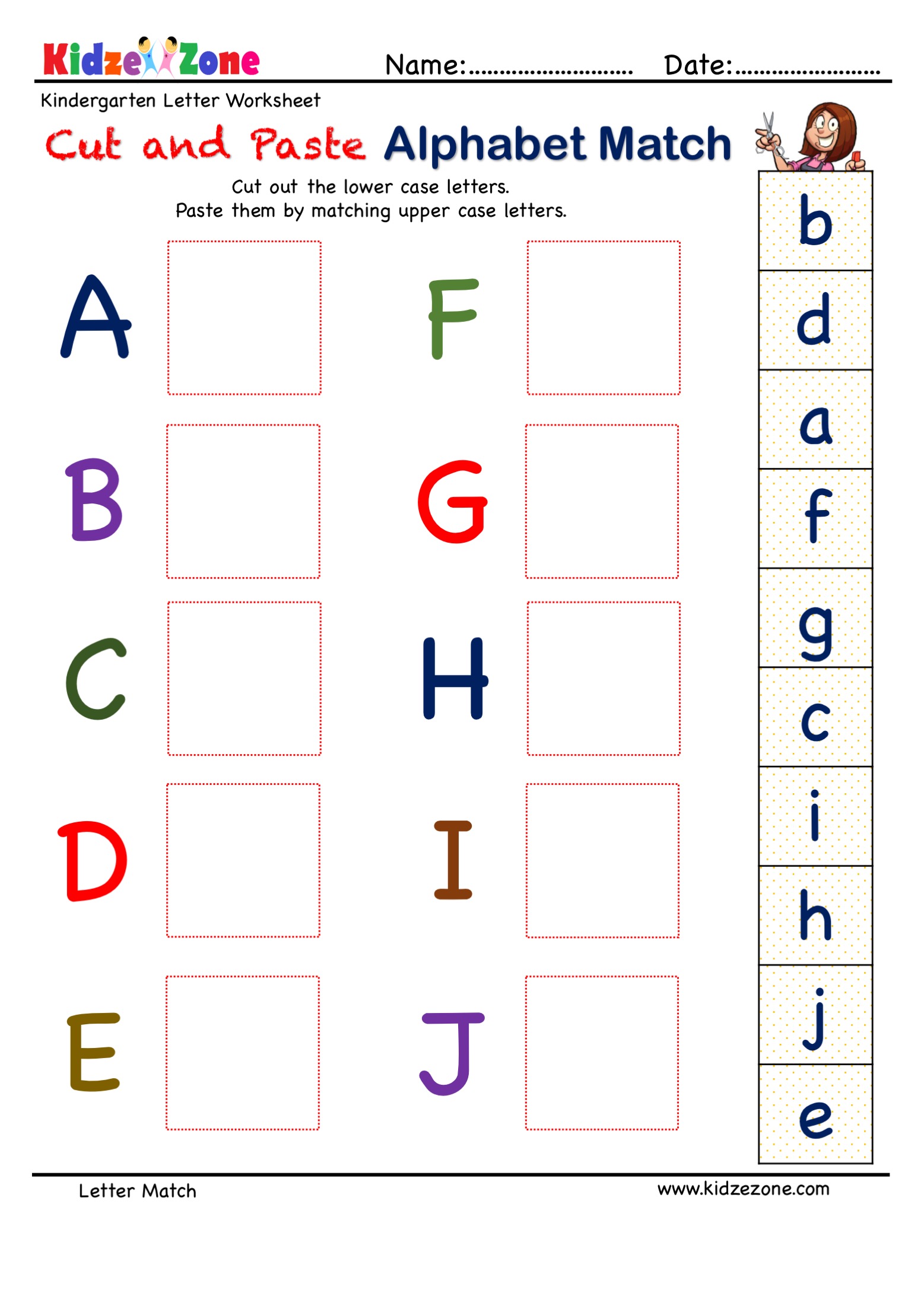 Fun And Educational Letter Matching Worksheets For Kids Engaging