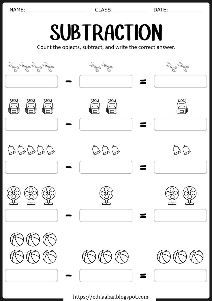 Fun And Engaging Subtraction Worksheets For Kids Subtraction