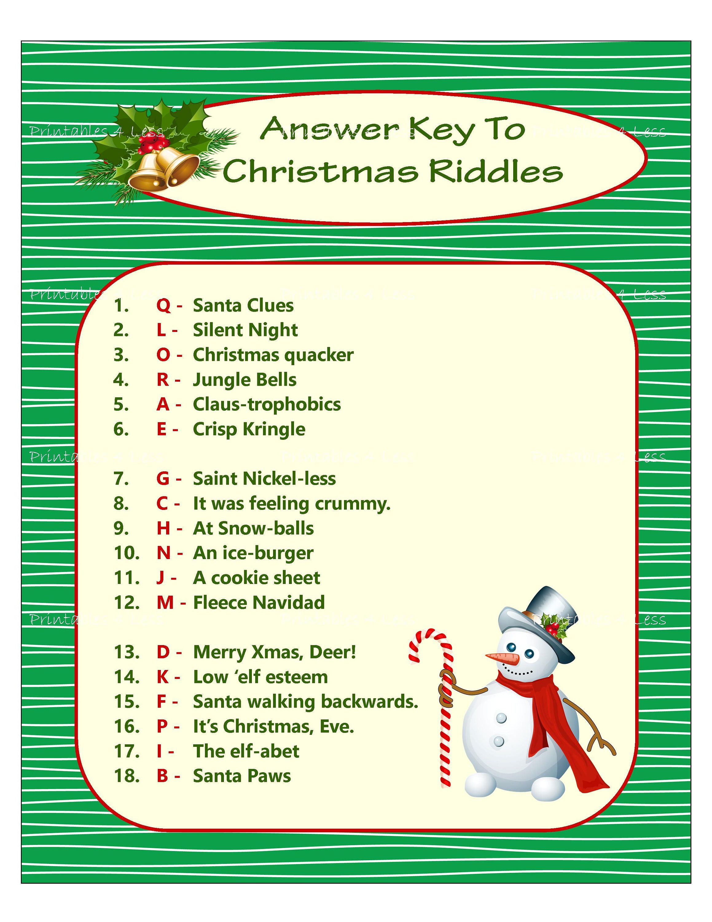 Fun Christmas Song Riddles Christmas Riddles Christmas Puzzle Christmas Carol Game