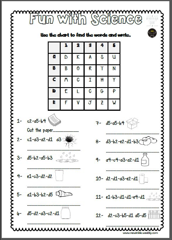 Fun Science Worksheets For Kids