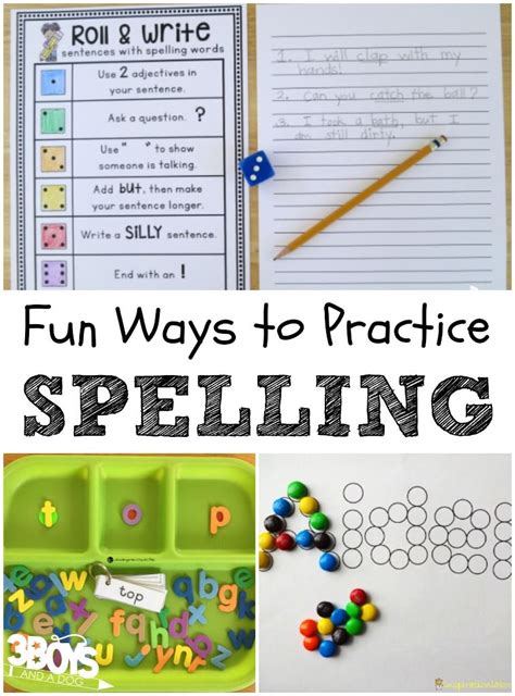 Fun Ways To Practice Spelling 3 Boys And A Dog