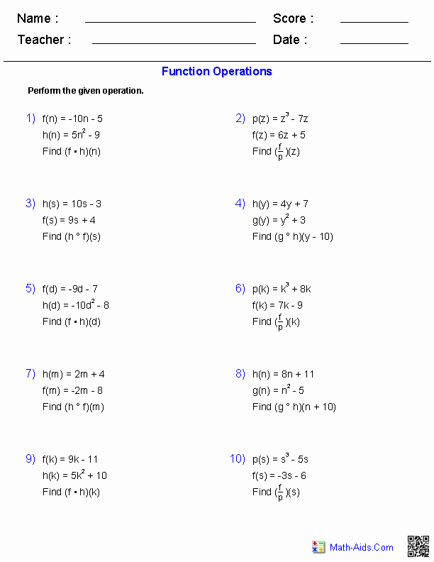 Function Operations and Composition Answers: Master Your Math Skills