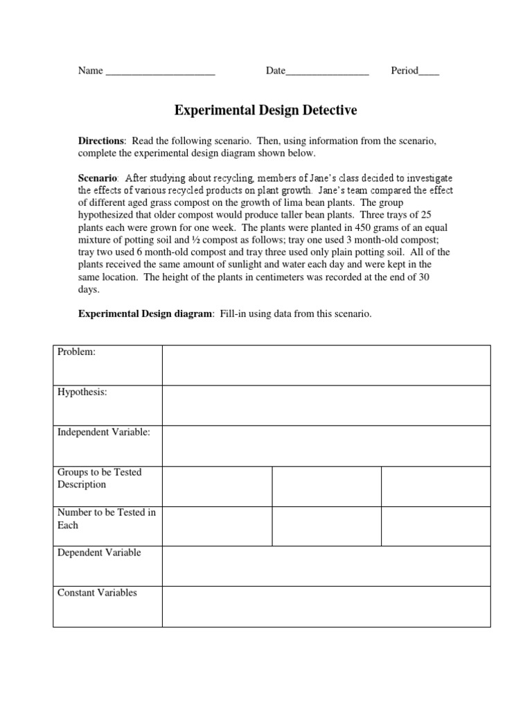 Fundamentals Of Experimental Design Answer