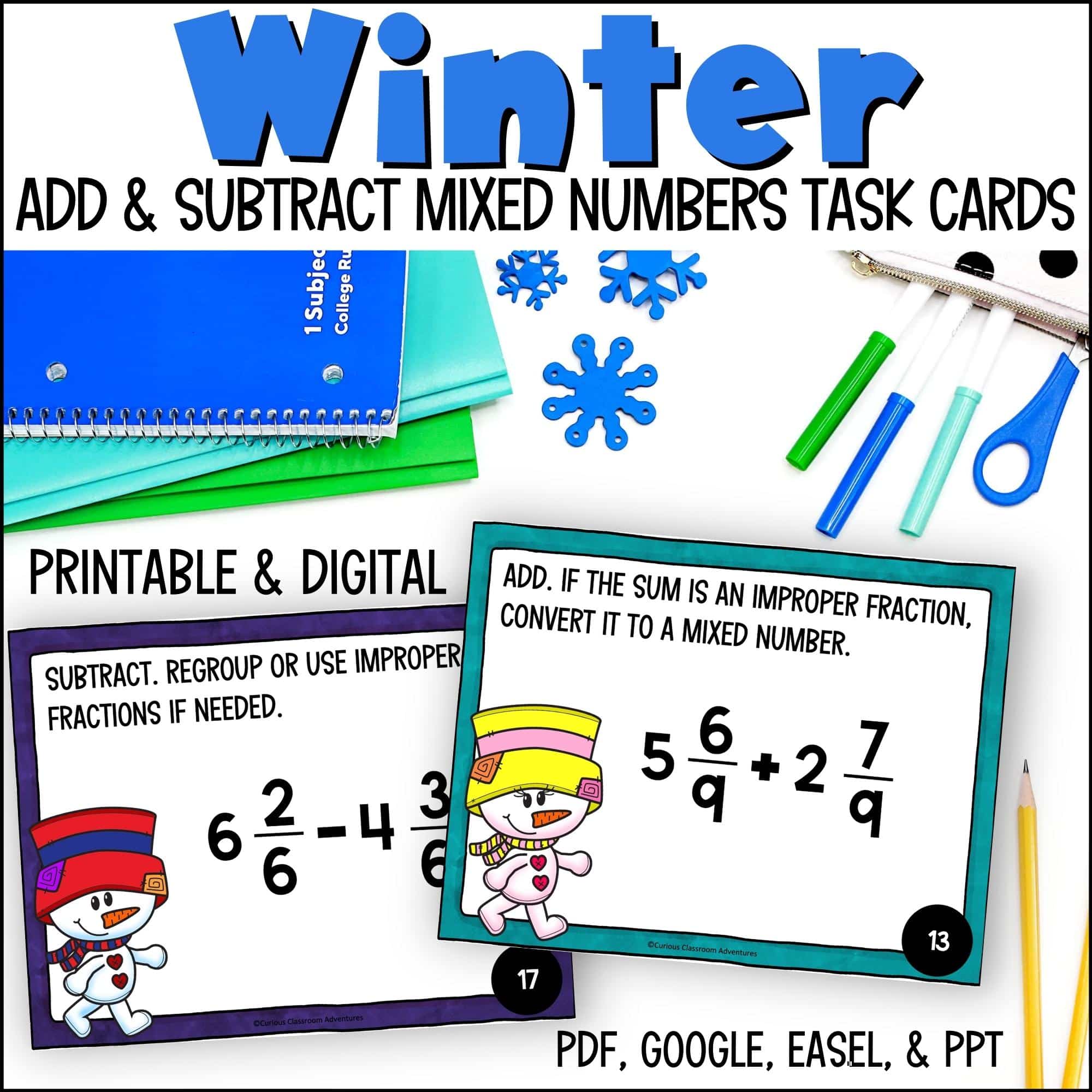 Gallimore Math Course 1 Adding And Subtracting Mixed Numbers