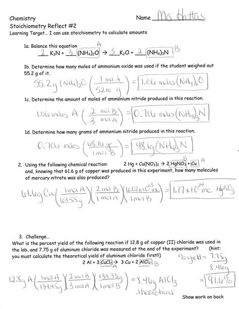 Gas Stoichiometry Limiting Reagent Worksheet