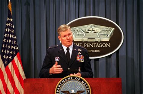 Gen Myers Briefs Reporters On The Current Activities Of U S Space Command At A Pentagon Briefing