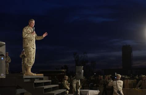 Gen Richard B Myers Talks To An Audience Of U S Service Men And Women