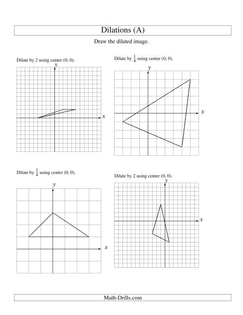 Geometric Dilation Worksheet Dilation Illustration Brady