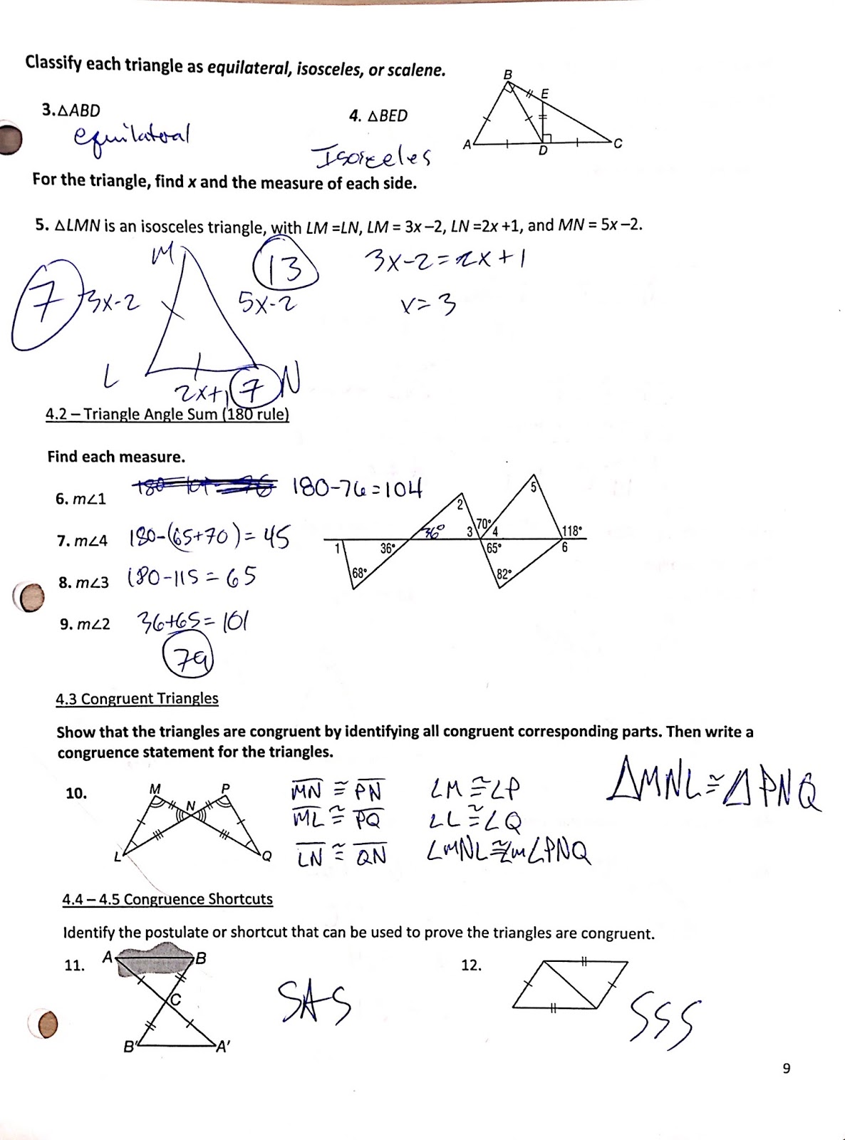 Geometry 10 3 Worksheet Answers