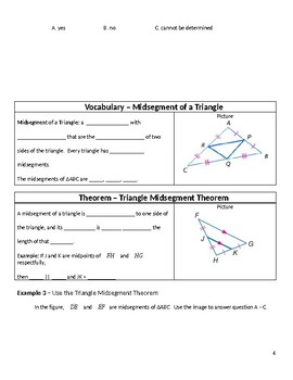 Geometry Guided Notes 7 4 Parallel Lines And Proportional Parts