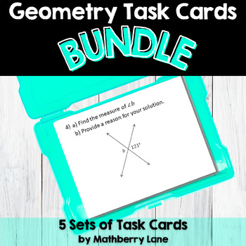 Geometry Task Cards Bundle Printables By Mathberry Lane Tpt