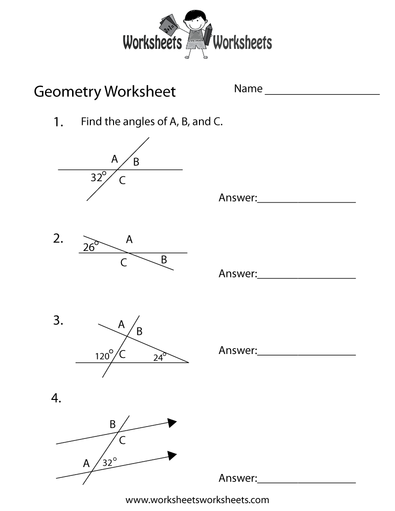 Geometry Worksheets Angles Worksheets