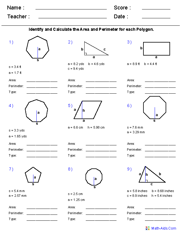 Geometry Worksheets Geometry Worksheets For Practice And Study