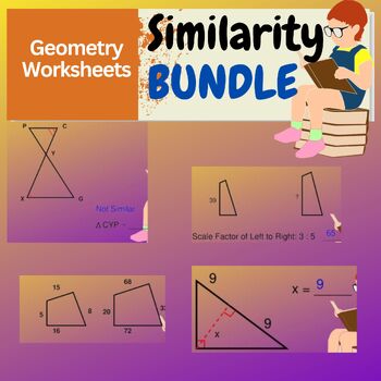 Geometry Worksheets Similarity Bundle By Math Lamsa Tpt