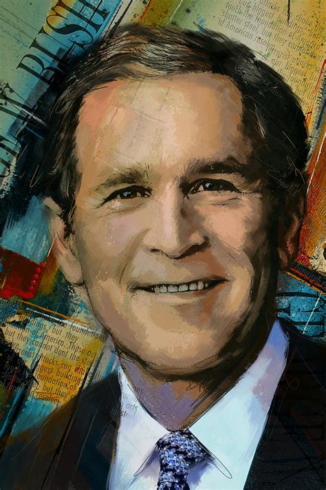 George W Bush Painting By Corporate Art Task Force