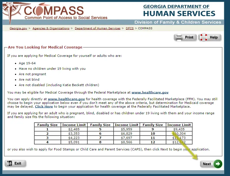 Georgia Compass Food Stamps Application Georgia Food Stamps Help