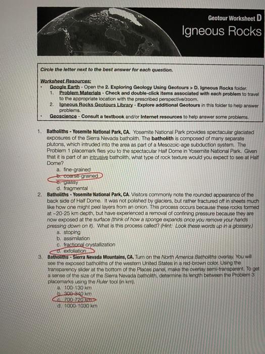 Geotour Worksheet F Sedimentary Rocks Name Geotour Worksheet