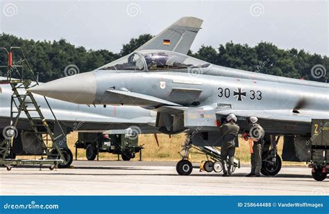 German Air Force Ef2000 Eurofighter Typhoon Fighter Jet On The Tarmac Of Fliegerhorst Wunstorf