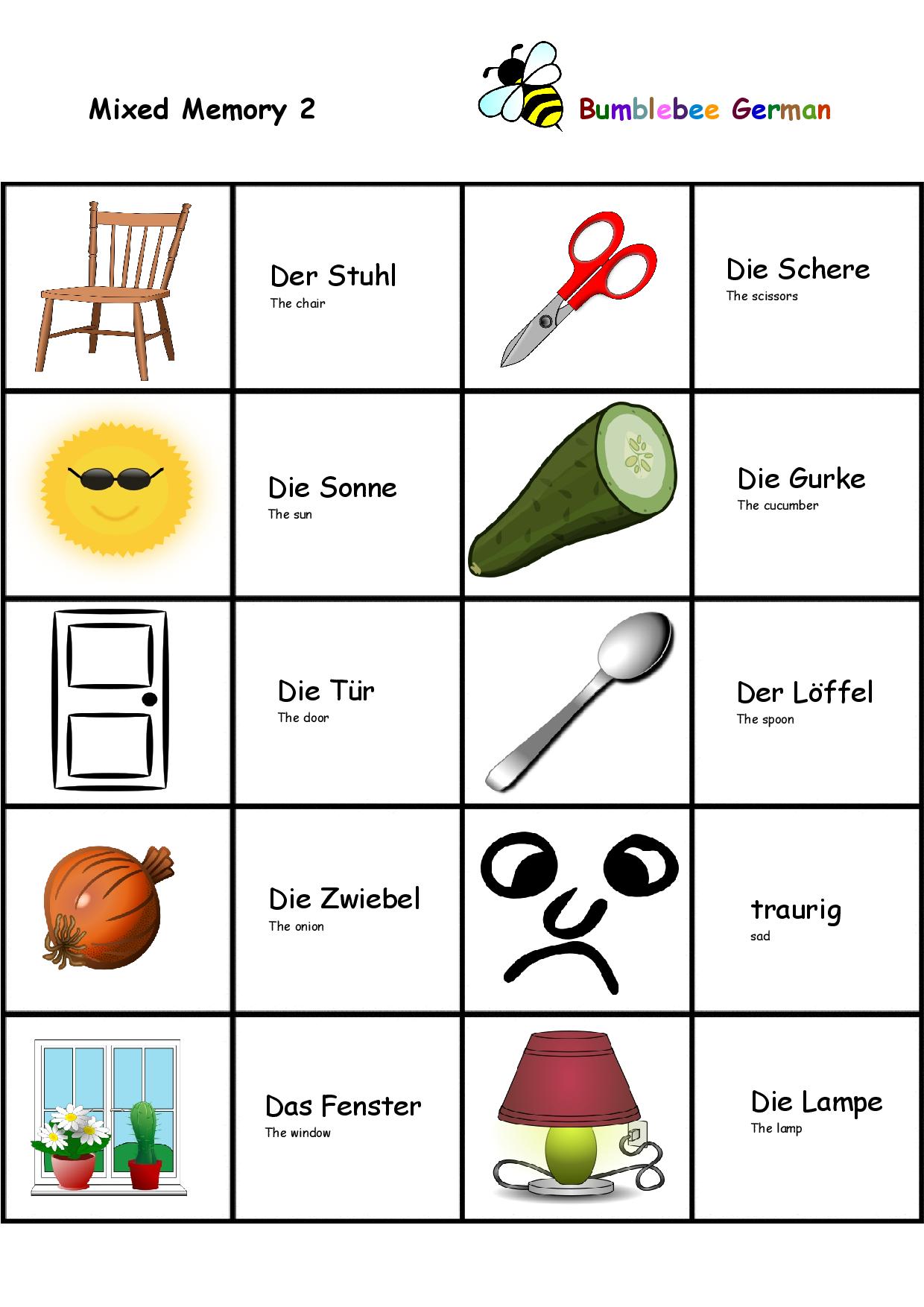 German For Beginners Worksheets