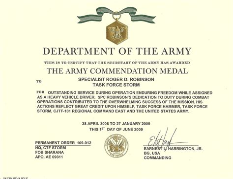 Get Recognized With A Certificate Of Achievement Template For The Army Templatelab